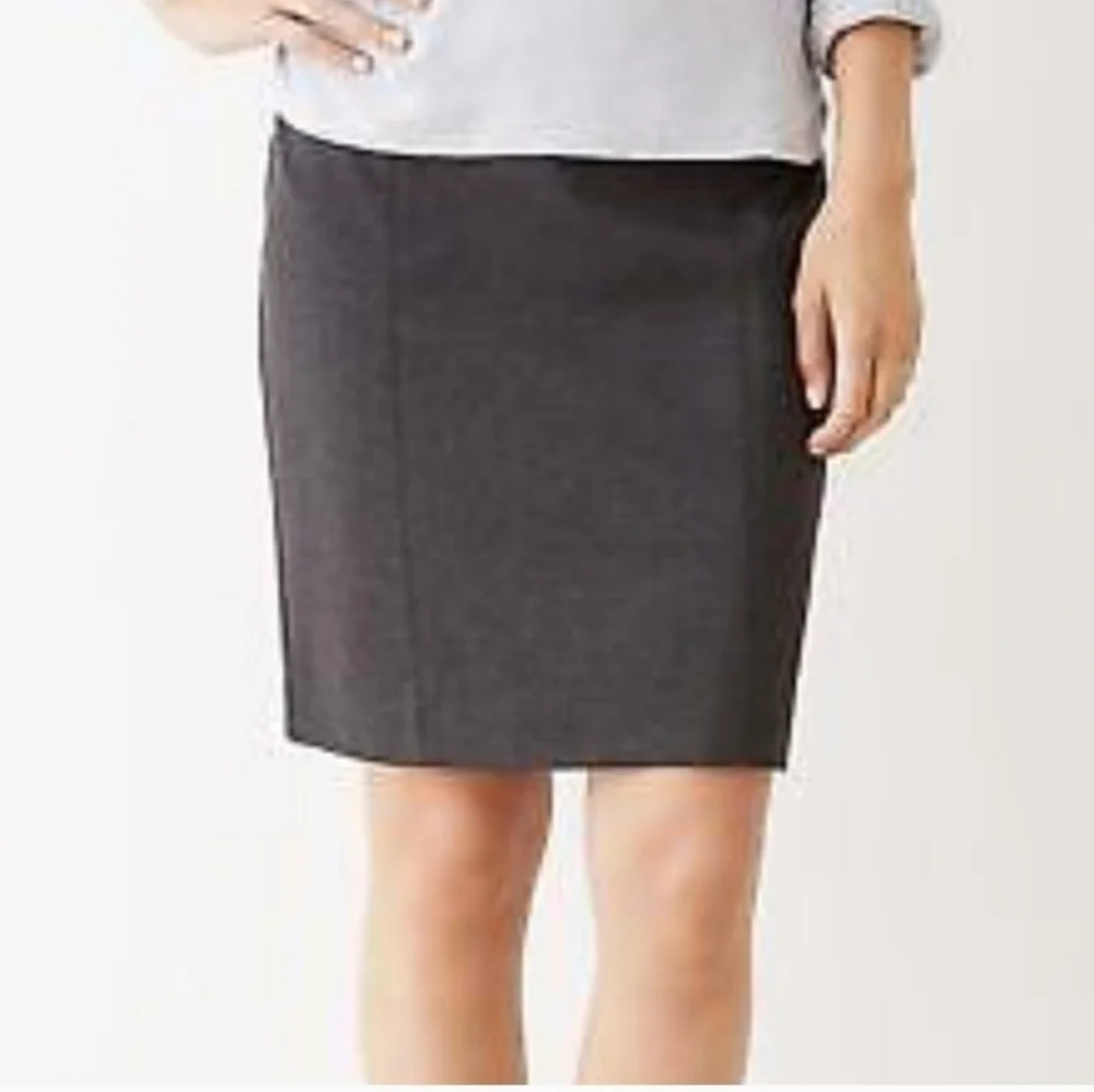 J.Jill Charcoal Gray Womens Pull On Stretch Ponte Pencil Skirt Jersey Petite MP
